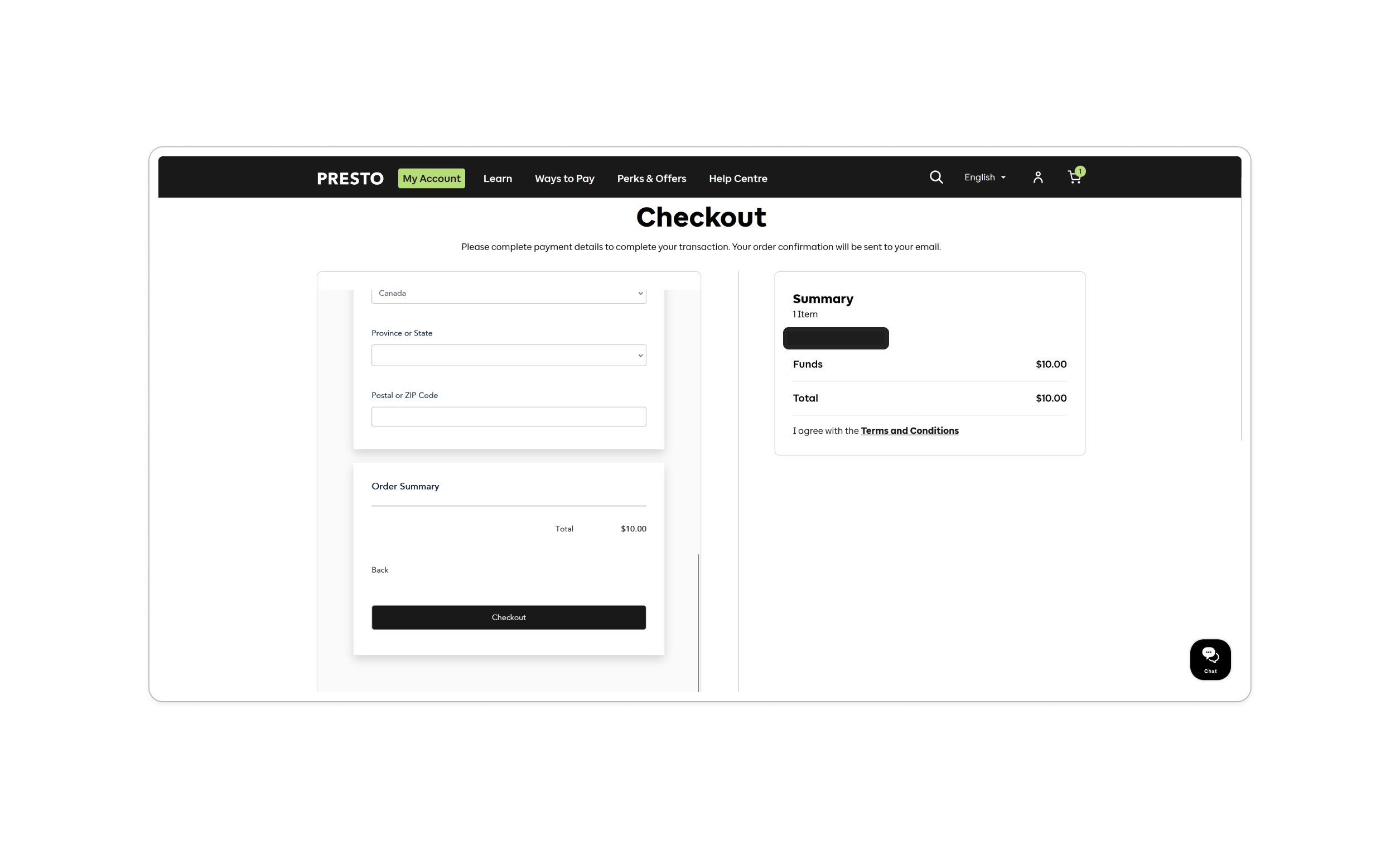 Before: original checkout